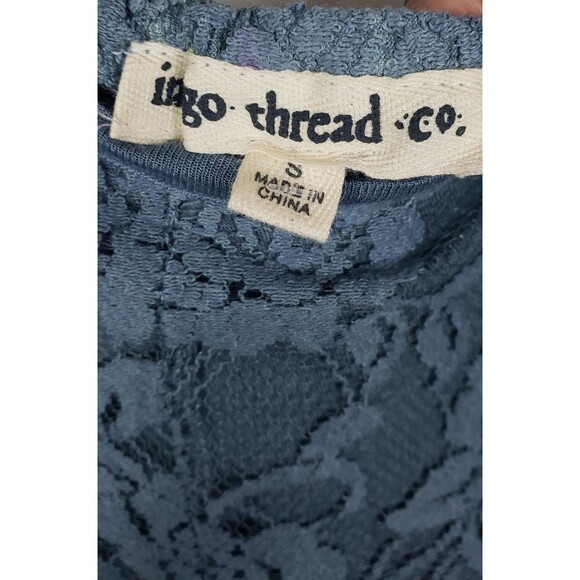 Indigo Thread Co Maxi S Dress Blue Lace Panel Ombre Whimsigoth Fairy Ethereal - Picture 3 of 7